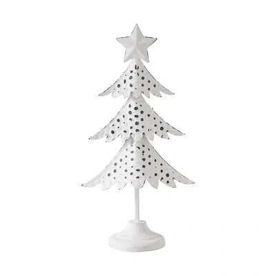 Vhc Brands Higher Glory Christmas Tree Metal Figurine In Cream