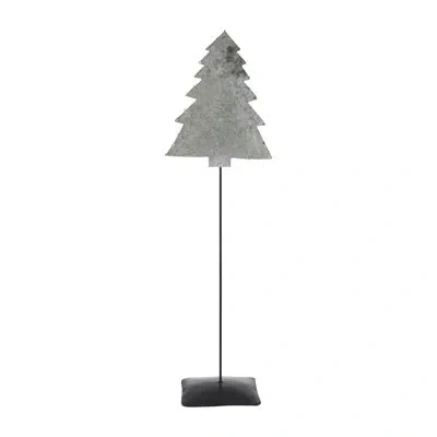 Vhc Brands Higher Glory Decorative Galvanized Metal Christmas Tree With Base 16x5x3 In Gold;black;gray