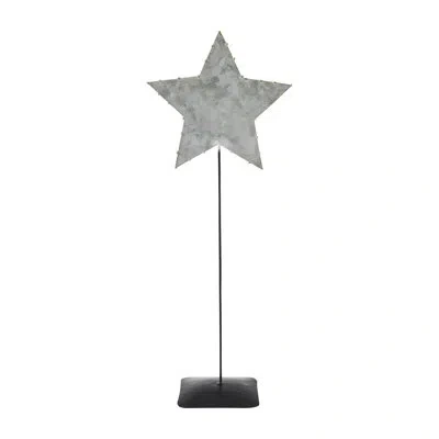 Vhc Brands Higher Glory Decorative Galvanized Metal Star With Base 16x6x3 In Gold;black;gray
