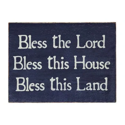 Vhc Brands Higher Glory Handmade Text & Numbers Box Signs & Plaques In Blue;cream