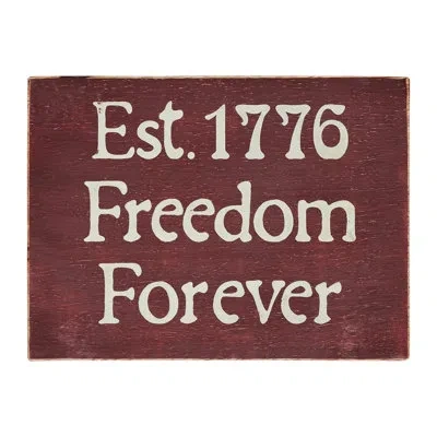 Vhc Brands Higher Glory Handmade Text & Numbers Box Signs & Plaques In Red;cream