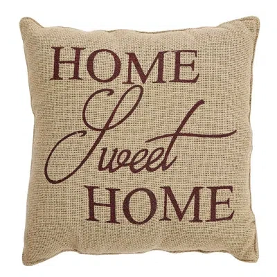Vhc Brands Higher Glory Square Cotton Pillow Cover & Insert In Tan