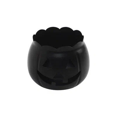 Vhc Brands Jack-o-lantern Candle Holder In Black