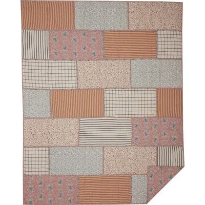 Vhc Brands Kailia Standard Cotton Reversible Quilt Set In Blue;yellow;pink