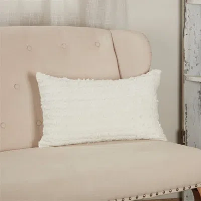 Vhc Brands Kathryn Pillow Cover 20lx12w In White