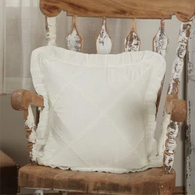 Vhc Brands Kathryn Pillow Cover 20lx20w In White