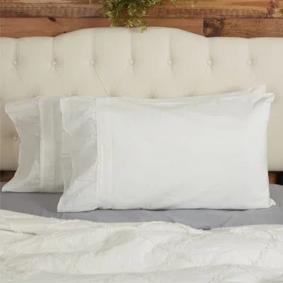 Vhc Brands Kathryn Standard Pillow Case Set Of 2 In White