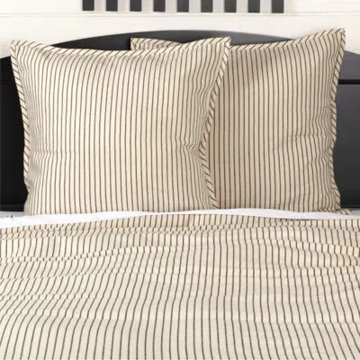 Vhc Brands Katie's Vintage Stripe Euro Sham In Cream