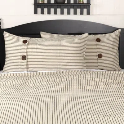 Vhc Brands Katie's Vintage Stripe King Sham 37lx21w In Cream