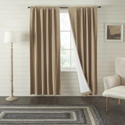 Vhc Brands Kettle Grove 100% Cotton Curtain In Tan