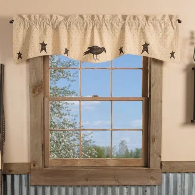Vhc Brands Kettle Grove 60" Window Valance In Black;gray;tan