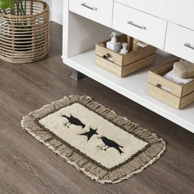 Vhc Brands Kettle Grove Bathmat In Black;gray;cream
