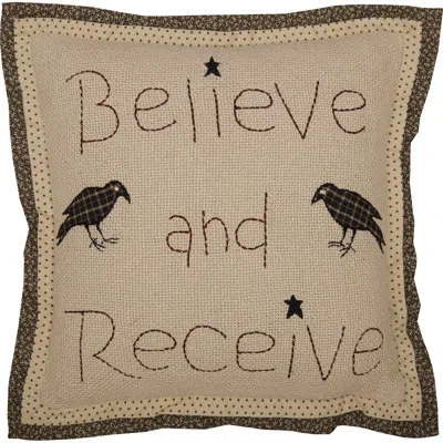 Vhc Brands Kettle Grove Believe And Receive Pillow In Black;red;tan