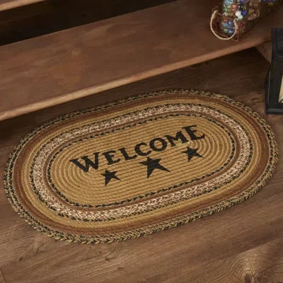 Vhc Brands Kettle Grove Braided Black/tan/brown Area Rug In Black,tan,brown