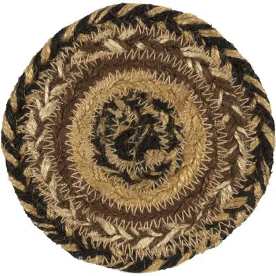Vhc Brands Kettle Grove Classic Tabletop & Kitchen Jute Coaster In Tan,black,brown
