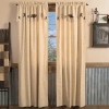 Vhc Brands Kettle Grove Crow Rod Pocket Embellished Light-filtering Set Of 2 Curtain Panel In White