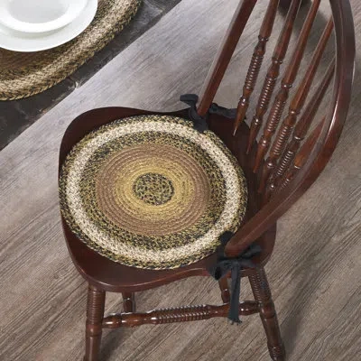 Vhc Brands Kettle Grove Indoor Dining Chair Pad In Black;brown;tan
