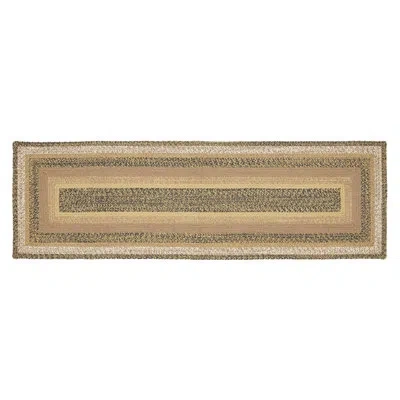 Vhc Brands Kettle Grove Jute Rug Runner W/ Pad In Brown