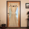 Vhc Brands Kettle Grove Light-filtering Rod Pocket Single Door Panel Curtain In Black