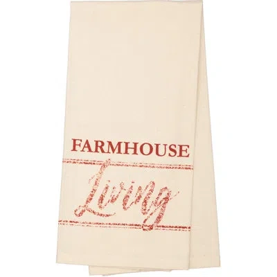 Vhc Brands Living Muslin Dish Cloth In Red;tan