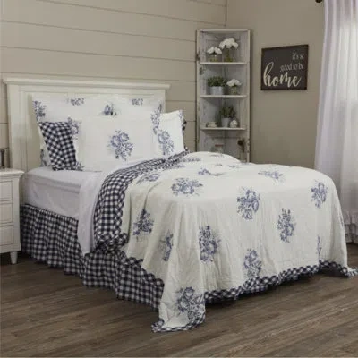 Vhc Brands Lydia Blue King Quilt