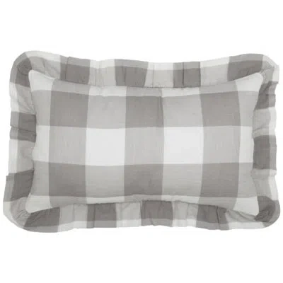 Vhc Brands Madison Checkered Cotton Pillow Cover In Gray