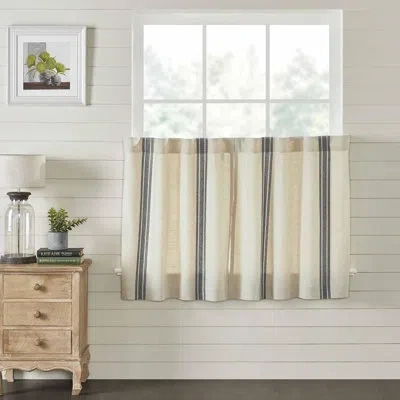 Vhc Brands Market Place Gray Grain Sack Stripe Tier Set Of 2