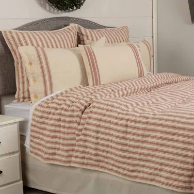 Vhc Brands Market Place Gray Queen Quilt In Pink