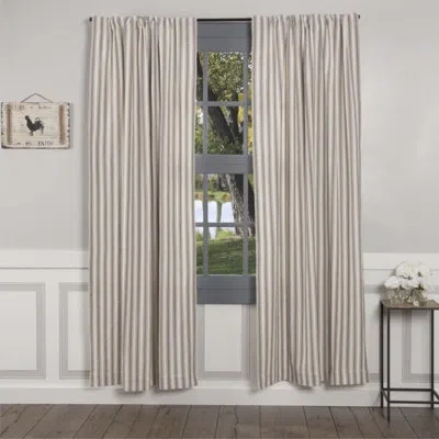 Vhc Brands Market Place Gray Ticking Stripe Panel Set Of 2