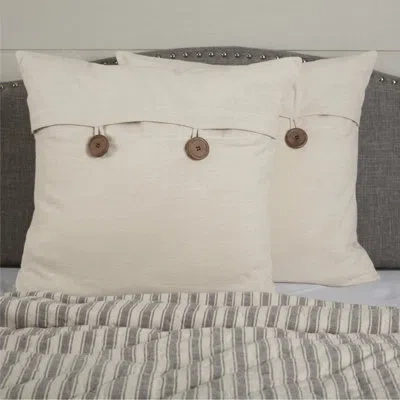 Vhc Brands Market Place Natural Fabric Euro Sham In Cream