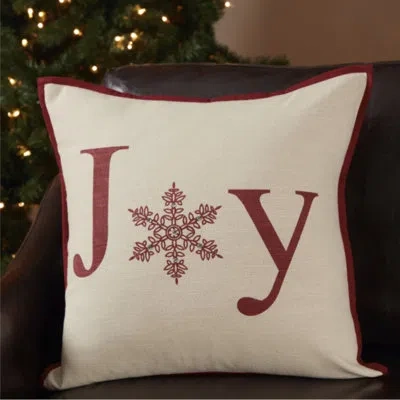 Vhc Brands Market Place Natural Joy Pillow Cover 20lx20w In Red