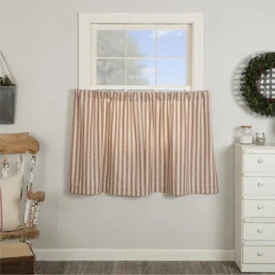 Vhc Brands Market Place Red Ticking Stripe Tier Set Of 2