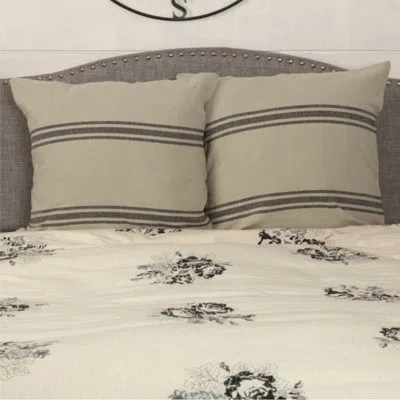 Vhc Brands Mill House Stripe Black Euro Sham In Tan