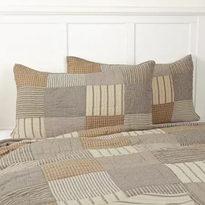 Vhc Brands Miller Farm Reversible Pillow Sham In Gray