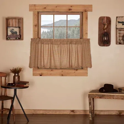 Vhc Brands Millsboro 2-pc. Rod Pocket Window Tier In Sand