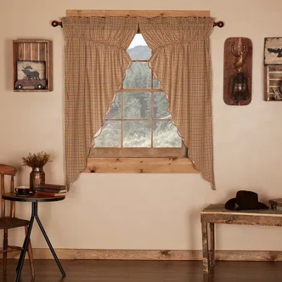 Vhc Brands Millsboro Prairie Rod Pocket Light-filtering Set Of 2 Curtain Panel In Sand
