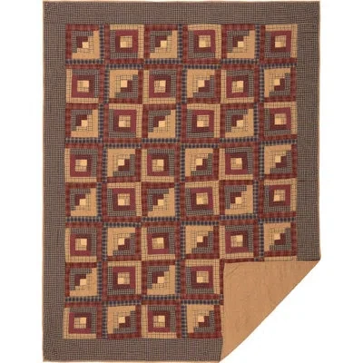 Vhc Brands Millsboro Single Reversible Quilt In Red;tan;navy