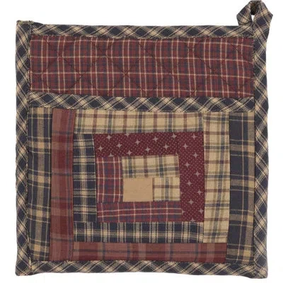 Vhc Brands Millsboro Tabletop And Kitchen Patch Potholder In Red;tan;navy