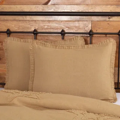 Vhc Brands Mona 100% Cotton Buttons Sham In Natural