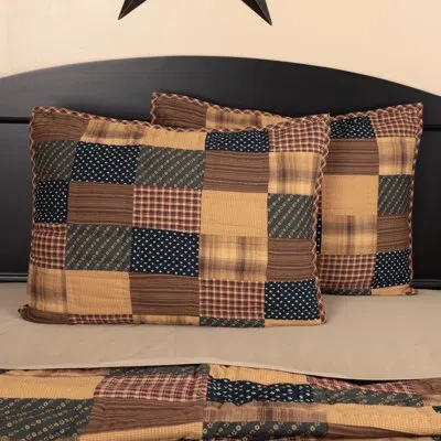 Vhc Brands Patriotic Patch Sham In Blue;red;tan