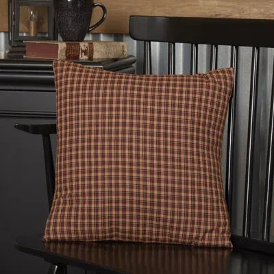 Vhc Brands Patriotic Patch Square Pillow Cover & Insert In Blue;red;tan