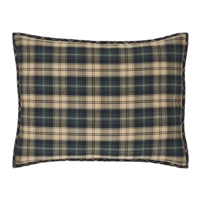 Vhc Brands Pine Grove 100% Cotton Button Sham In Black;green;tan