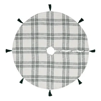 Vhc Brands Pine Grove Plaid Tree Skirt In Green