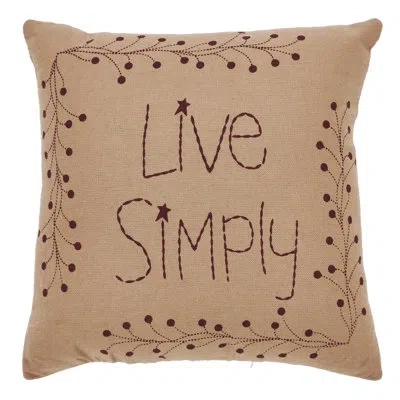 Vhc Brands Pip Vinestar Cotton Throw Pillow In Red;tan