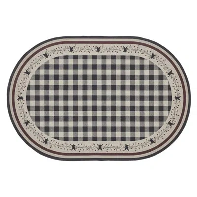 Vhc Brands Pip Vinestar Indoor/outdoor Area Rug With Non-slip Backing In Black;red;tan