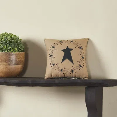 Vhc Brands Pip Vinestar Polyester Throw Square Pillow Cover & Insert In Black;red;tan
