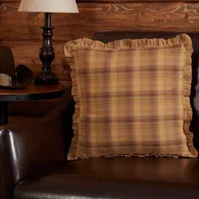 Vhc Brands Plainfield 16x16 Throw Pillow In Brown