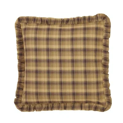 Vhc Brands Prescott Euro Sham Fabric Ruffled In Brown;tan