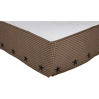 Vhc Brands Primitive 16" Bed Skirt In Black;tan