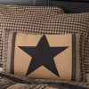 Vhc Brands Primitive Rectangular Cotton Pillow Cover & Insert In Black;tan